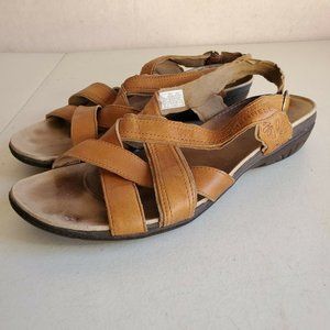 Merrell Bassoon Tan Leather Slingback Strap Sandals Women's Size 10